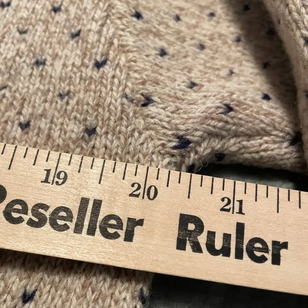 Vintage 90s Eddie Bauer Wool Heart Cardigan Sweater Medium Grandma Cottagecore - Picture 11 of 13